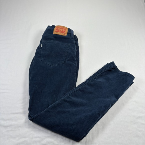 Levis Corduroy Pants Mens 31x32 Blue 511 Slim Straight Chino Casual - Picture 1 of 12